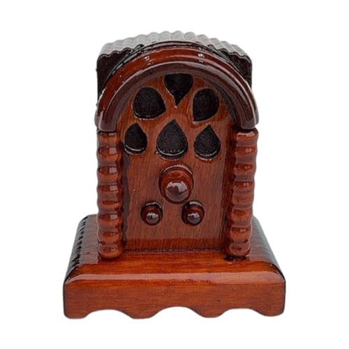 【Accessori】Il modello di radio in miniatura è adatto per case delle bambole in miniatura in 1/12. Decorazione per accessori per case delle bambole. Decorazione per camera da letto, soggiorno, studio.