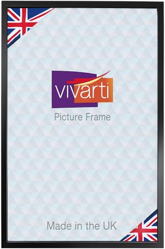 Vivarti Thin Matt Black Picture Frame (60 x 80 cm) Portrait or Landscape Photo Frame with Clear Styrene Sheet & Wall Mounted Hook for Photos Pictures Posters Decor Certificate Frame