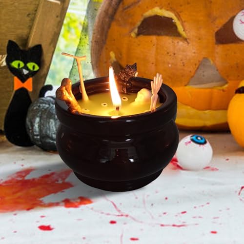 ハロウィーンスケルトンキャンドル| 3.9インチの装飾的な頭蓋骨ろうそく|ゴシック様式のヴィンテージ装飾|家のバスルームバーのための頭蓋骨の形のろうそく誕生日大人の女性男性男性 [5]
