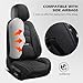 Geamoi Universal Leather Car Seat Covers, Full Set Seat Covers for Cars Trucks SUV Pick-up, Black Waterproof Automotive Seat Covers Protectors Include Front and Rear (Black)