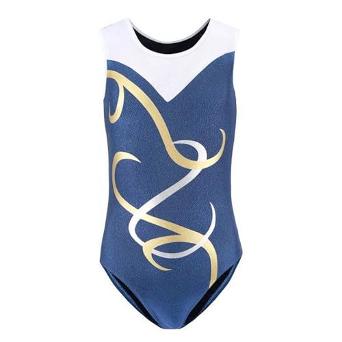 Leeonway Maillots De Gimnasia,Maillot Gimnasia Ritmica NiñA,Leotardos De Gimnasia,Maillot EláStico De Patinaje,Leotardo De Danza,Prendas Ajustadas For Ballet,Sin Mangas,para NiñA