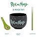 Culture Fly Rick and Morty Microwave Ramen Bowl Set with Chopsticks and Spoon, 16 oz Ceramic Instant Noodle Bowls with Chopsticks, Ramen Noodle Bowl, Rice Bowl Anime Gifts for Men