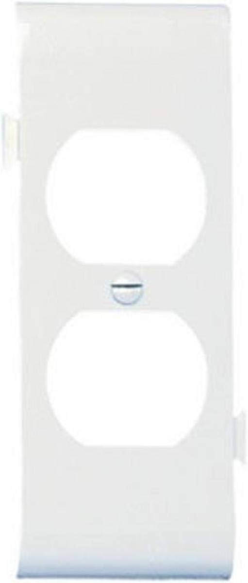 Legrand Pass & Seymour PJSC8W Thermoplastic Sectional Wall Plate, Center Section, Duplex Receptacle Outlet, White (1 Count)