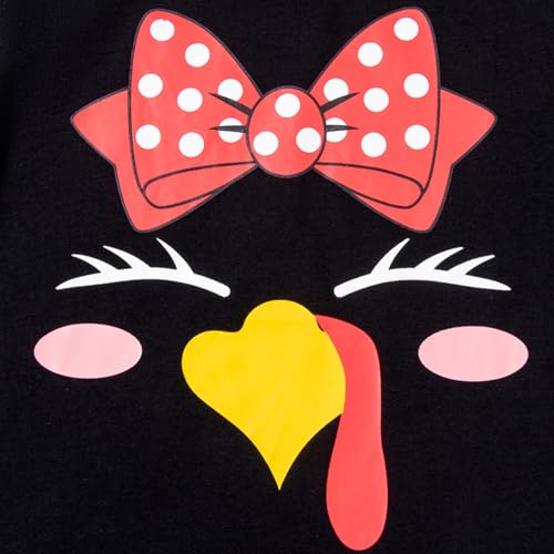 LATOBREATH Baby Girl Little Kid Thanksgiving Day Turkey Shirt Outfit Short Sleeves Party Dress Up2