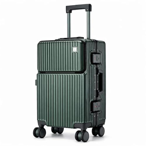 Mala de Bordo 10KG Policarbonato Acabamento em Aluminio Toronto (Verde Militar)