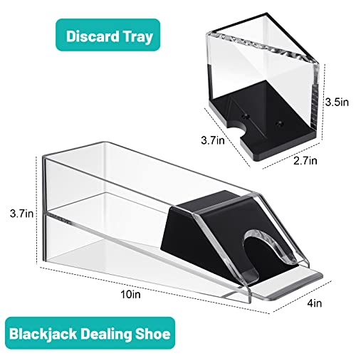 image for Honoson Blackjack Shoe and Discard Tray Clear Acrylic Blackjack Dealin