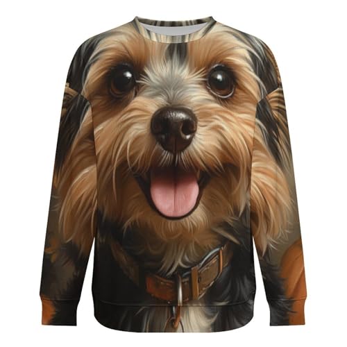 狗12 Crewneck Sweater Men Funny Crew Neck Sweater Long Sleeve Casual Lightweight Pullover3