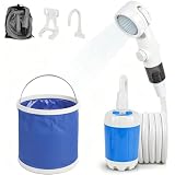 2026 Tragbares Wasserpumpen-Set, Mobile Dusche, Camping Dusche, Portable Shower Mit 2,2-M, Kompakt, Leicht, Regulierbarer Durchfluss Für Camping, Strand, Garten, Wandern Und Outdoor-Einsatz