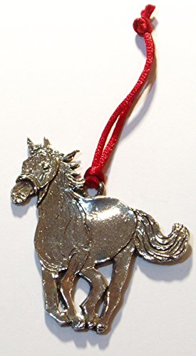 Running Horse Christmas Ornament, Fine Pewter, Made In Usa. #TOP1