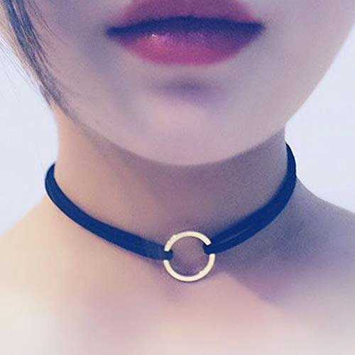 TseenYi Lederhalskette, Choker, kurzschichtige Wildleder-Halsketten, Boho-Stil, mehrlagig, Kreis-Halskette, Schmuck für Damen und Mädchen, Metall Kunstleder