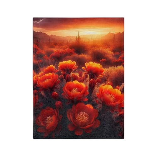 The Fiery Red Flowers in Arizona’s Desert Spring Bloom Velveteen