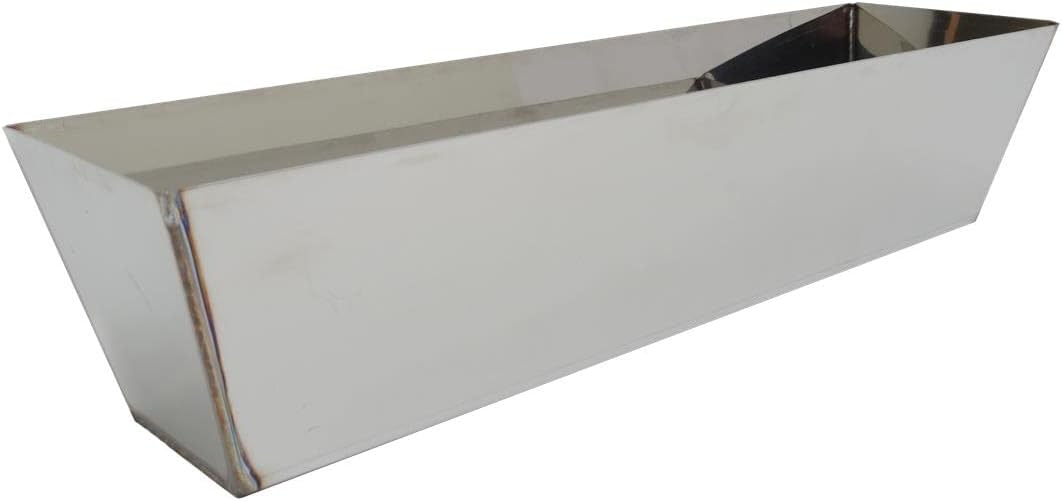 MARSHALLTOWN Heli-Arc Mud Pans, 10 Inch, Heavy Gauge Stainless Steel, Heli-Arc Welded Corners, Sheared Sides to Clean Knives, Hold Joint Compound, Drywall and Plaster, 6394