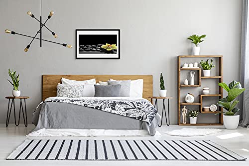 Image avec cadre en MDF Tulup affiche florale haute définition