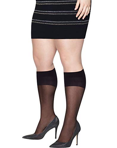 Image of Plus Size Curves Sheer Knee Highs
