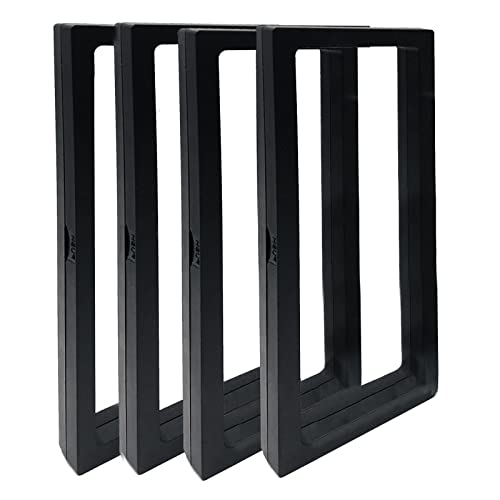 Eterspr 4 Piezas de Vitrina Flotante 3D, Organizador de Joyas Flotante para Caja de Presentación, con Soporte Inferior, para Exhibición de Joyas (Negro)