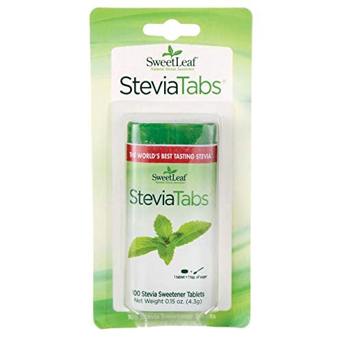 SweetLeaf SteviaTabs Sweetener, 100 Tabs (Pack of 6)