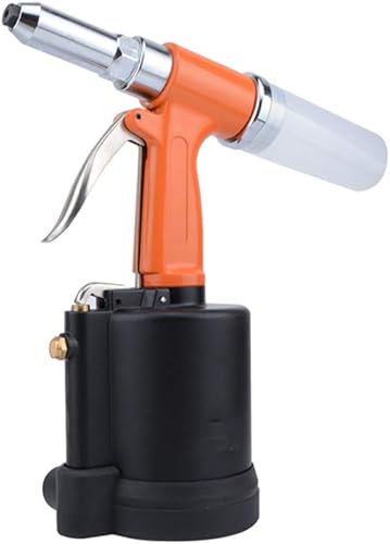 NEWTRY Pistola de remache de aire de 0.252 in con ventilación anecoica neumática ajustable remachadora tipo pistola remachadora 4 troqueles