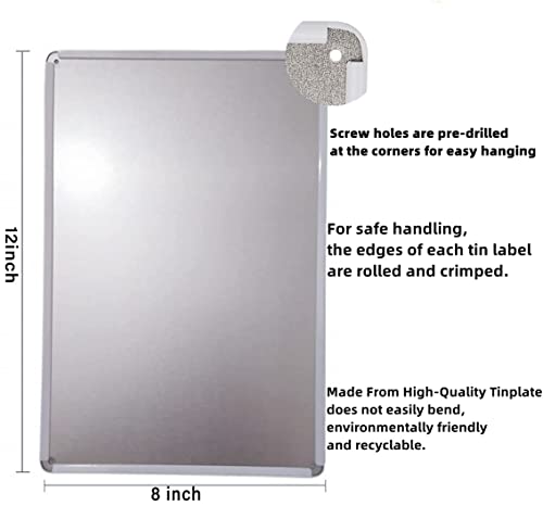 Señal metálica reglas piscina 12x8 pulgadas aluminio miniatura 2