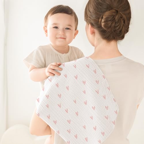 Susurration Mulltücher Baby Spucktücher,8er-Pack 100% Baumwolle Spucktücher Baby für Jungen und Mädchen, Weich… – Ansicht 4