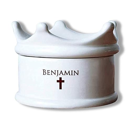 Personalized Baptism Gift, First Communion Gift, Confirmation Gift - With Irish Blessing or Custom Text - Crown Keepsake Box