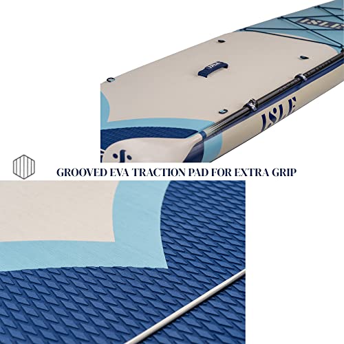 Isle Explorer Inflatable Stand Up Paddle Board & Isup Bundle Accessory Pack, Adventure & Touring Board, Durable, Lightweight With Stable Wide Stance, 300 Pound Capacity, Dimensions (Lxh):11'6" X 6" #TOP2