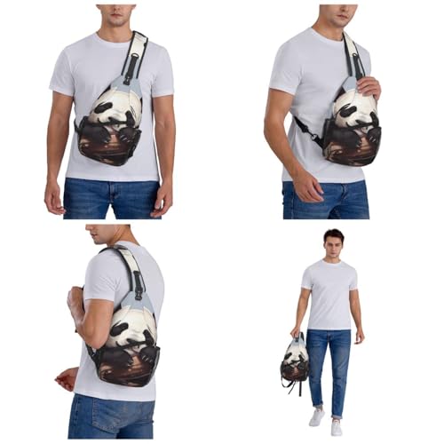Morrales Sling Bag Unisex Negro con Diseño Cartoon miniatura 6