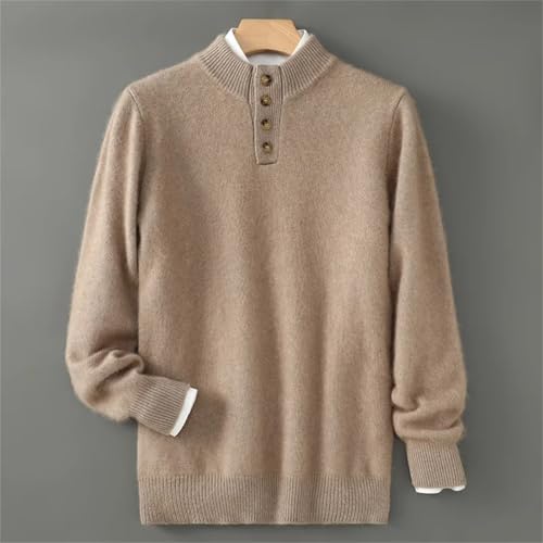 Men's Stand Collar Pullover Autumn and Winter Sweater Warm Knitted All-Match Men's Sweater4