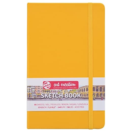 Talens Art Creation - Cuaderno de bocetos (80 hojas, 13 x 21 cm), color amarillo dorado