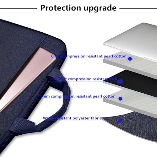 Image of Hseok Laptop Sleeve 13-14 Inch Case Briefcase Compatible with MacBook Neo Pro 14 M5 /M4 /M3 /M2 /M1, All Models 13.3 Mac Air /Pro, XPS 13 14, Most Popular 13 inch-14 inch Notebooks,D01B02