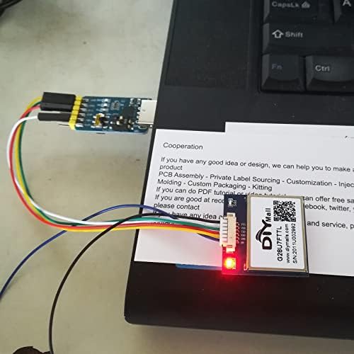 DIYmalls G28U7FTTL GPS Receiver Module 3.3V-5V w/Flash Ceramic Antenna 9600bps 1Hz NMEA-0183 for Arduino Flight Control