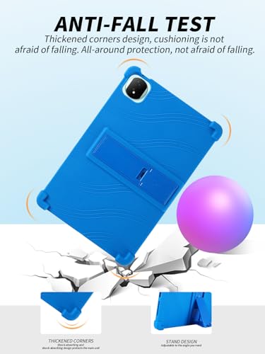 Coque Honor MagicPad 3 12,5" silicone bleu avec support - 7