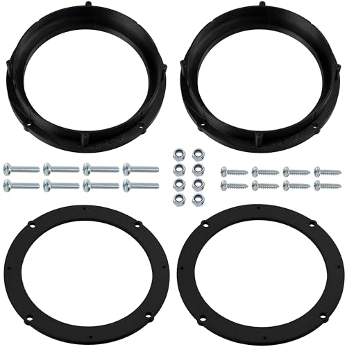 AERZETIX - Kit de 2 adaptateurs de Haut-parleurs Ø165 mm | Compatible avec VW Golf VII(AU), VI(1K), Polo V(6R), Tiguan (5N), Passat B7 (3C/362), Skoda Octavia I (1U), III (5E), Seat Ibiza SC/V (6J)