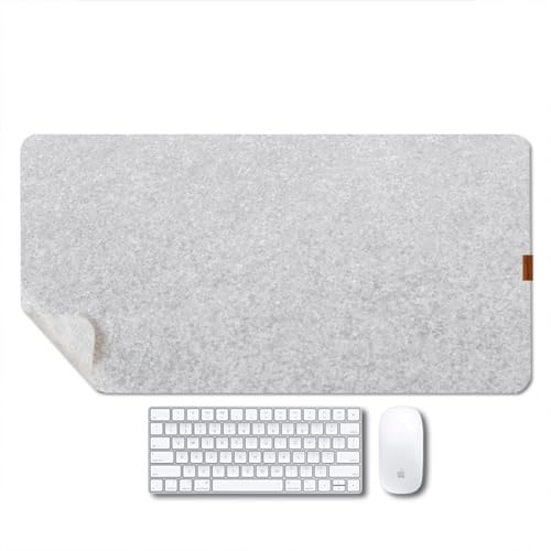Bright Stone Felt Desk Mat,Non-Slip Mouse Pad,27.5'x11.8' Office Supplies Desk Protector, Desk...
