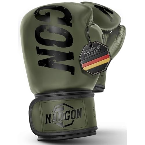 MADGON Premium Boxhandschuhe für Männer und Frauen - Kickboxhandschuhe für Kampfsport, MMA, Sparring, Muay Thai, Boxen - 10oz