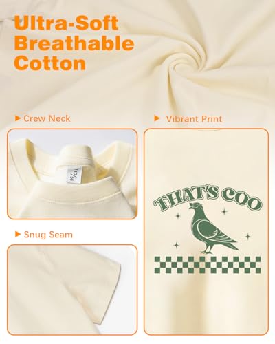 Toddler T-Shirts for Kids Baby Boy Girl Graphic Tees Summer Funny Animal Letter Print Cute Cotton Clothes 2T-8Y4