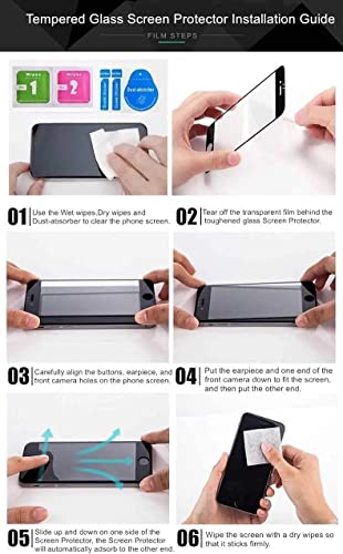 Nijiadi Compatible for BLU G53 Phone Case with Glass Screen Protector, 360° Rotatable Ring Holder Kickstand/Stand Silicone TPU Shockproof Protective Cover Case for BLU G53 - Black
