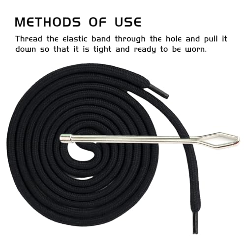 4 Stück Kordel für Jogginghose mit Einfädelhilfe, 160 cm Baumwolle Polyester Kordelenden Ersatz mit Metallenden, Zugschnur für Hoodie, Shorts, Sporthosen, Jacken, Taschen, Vorhänge, DIY Nähzubehör