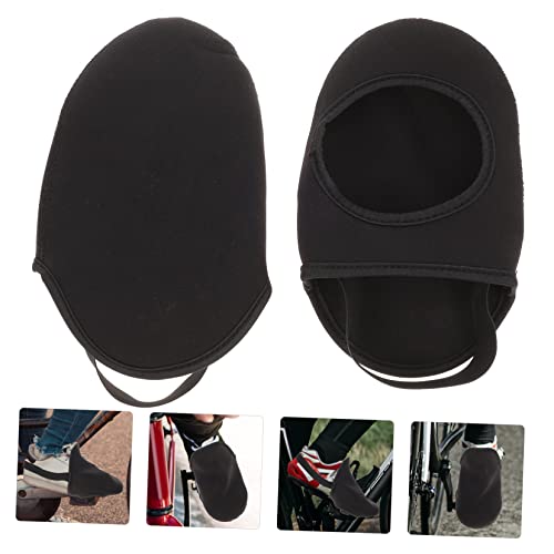 Cubiertas para los dedos de los pies para ciclismo ibasenice, juego de 2 piezas, impermeables, de neopreno, cortaviento y cálidas, fundas para calzado para ciclismo al aire libre miniatura 3