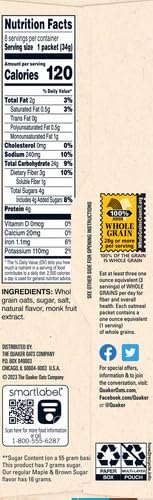 Quaker Lower Sugar Instant Oatmeal thumb #9