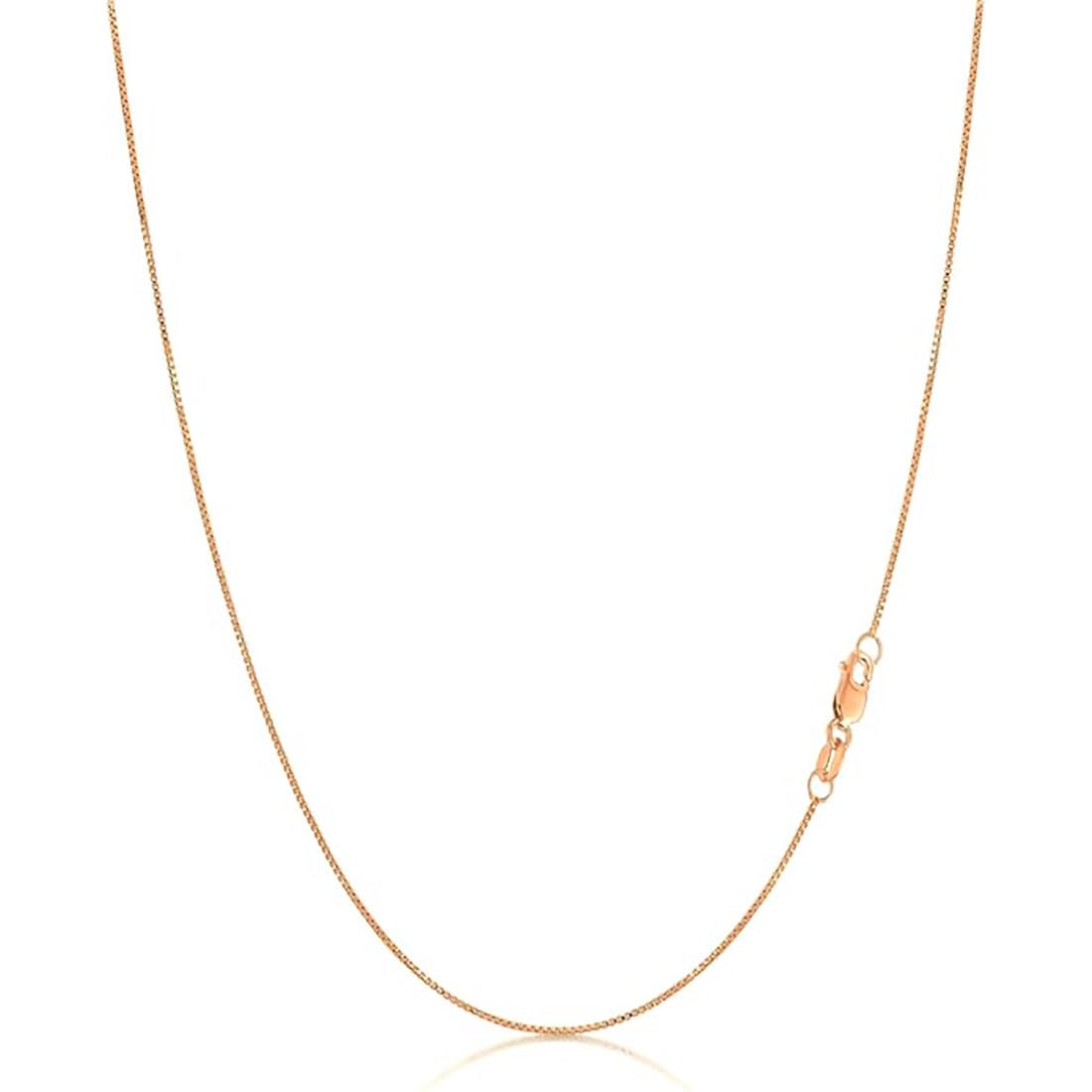 14K Rose Gold Box Chain