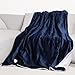 SHYOSUCCE Coperta Termica Elettrica 180 * 130cm, Spegnimento Automatico e Protezione Surriscaldamento, Termocoperta Riscaldante Lavabile con Telecomando, 6 Livelli di Potenza e Timer 1-12H, Blu