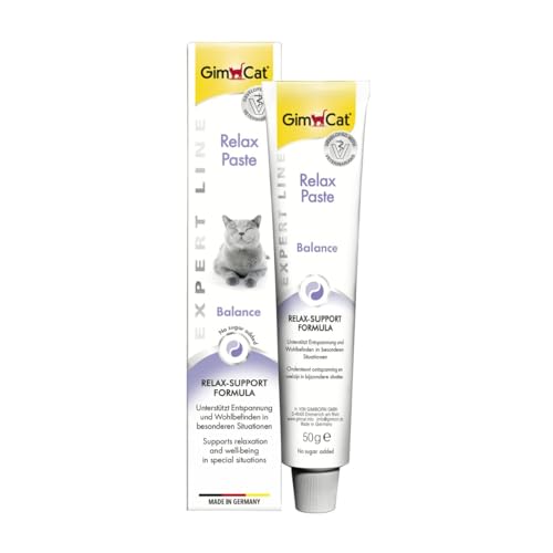Image of DynamicSales (India) GimCat Relax Paste for Cats | Calming Support Formula for All Life Stages | Helps Promote Relaxed Behaviour and Emotional Balance | 50 g
