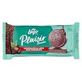 lago 1968 plaisir chocolate, round wafer ricoperti di cioccolato al latte e farciti con doppio strato di crema al cacao, 4 monoporzioni, 4x24g