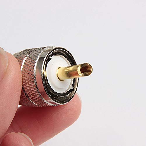 Acxico Conector Coaxial macho UHF PL259 pack 10 unidades miniatura 4