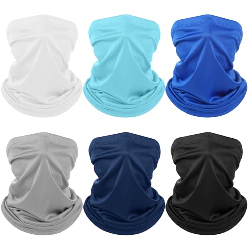 Image of Geyoga 6 /9 Pcs Summer UV Protection Cooling Neck Gaiter Scarf Face Clothing Neck Gaiter Mask Sunscreen Breathable Bandana