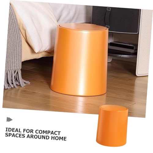 Caneca de basura rectangular con tapa de presión doble compartimento miniatura 6