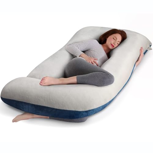 cauzyart Pregnancy Pillows for Sleeping U-Shape Full Body Pillow and Maternity Support - for Back...