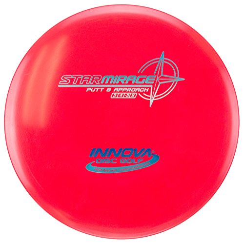 INNOVA Star Mirage Putt & Approach Golf Disc - 165-169g, Right Handed, Red, Plastic, Putter, Disc Golf Putter, Unisex, Beginners, New Players, Disc Golf Enthusiasts