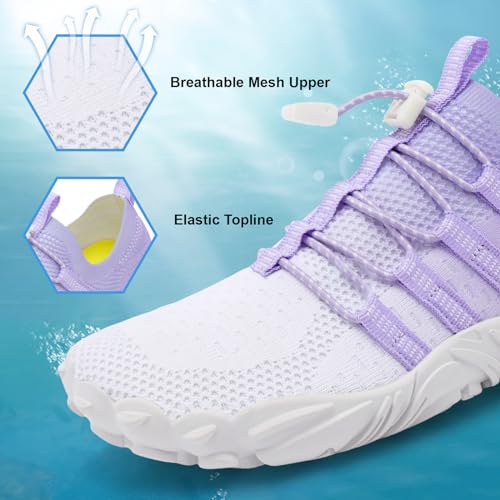Image of XIHALOOK Athletic Hiking Water Shoes Womens Mens Quick Dry Barefoot for Beach Walking Kayaking Surfing Training