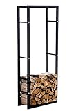CLP Leñero para Interior Keri V3 I Soporte Metálico para Leña de Chimenea I Estantería...